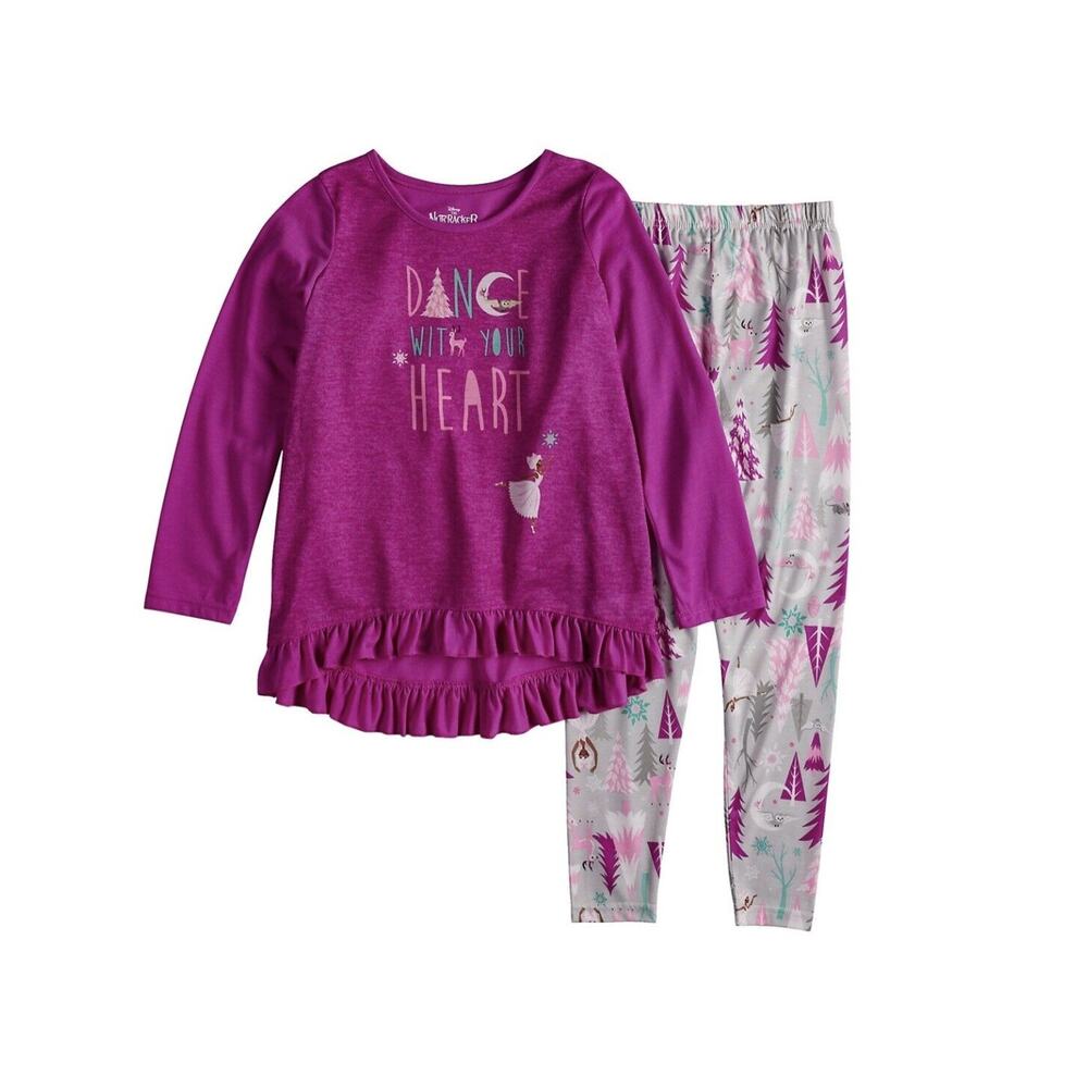 Disney The Nutcracker And The Four Realms Long Sleeve Top Pant Pajama Set Size 6